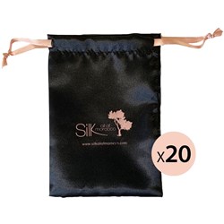 Black & Rose Gold Satin Bag (Pack of 20)